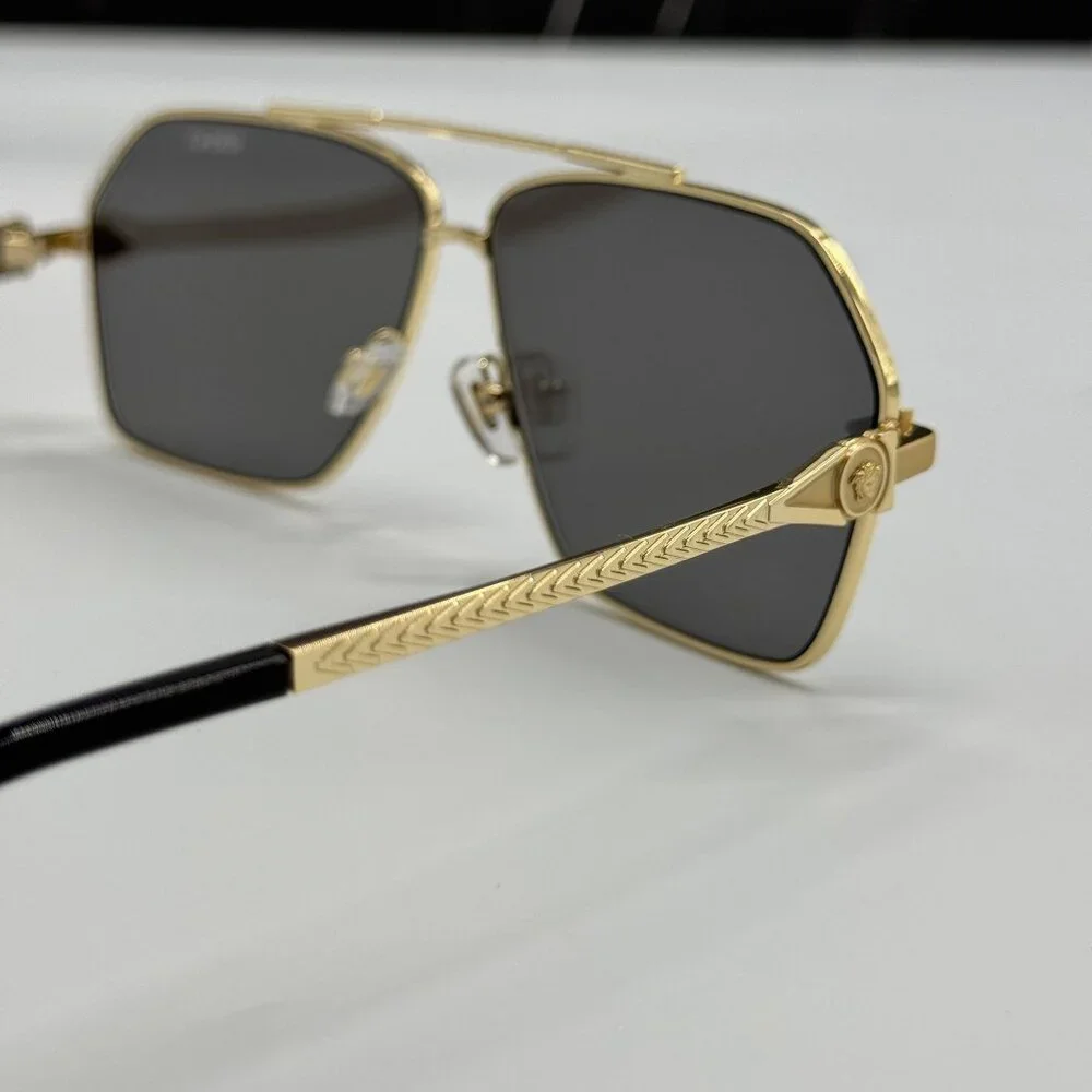 NEW VERSACE VE2284 1002/6G SUNGLASSES GOLD UNISEX VERSACE VE2284 10026G